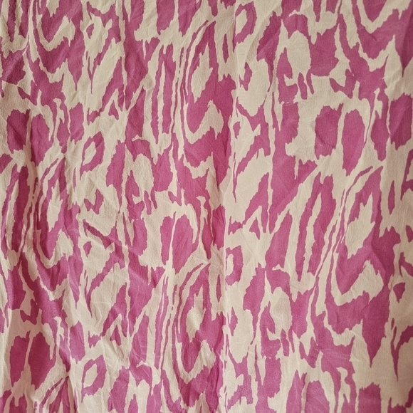 Ellie Kai silk pink loose fit 3/4 sleeves abstract print blouse Size 10 - Picture 4 of 6
